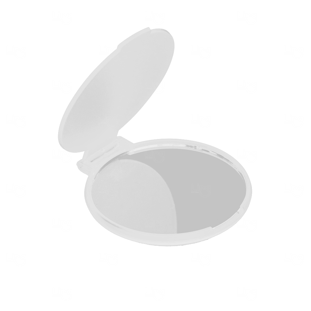 Espelho Redondo Plástico Personalizado - 6x5cm Branco