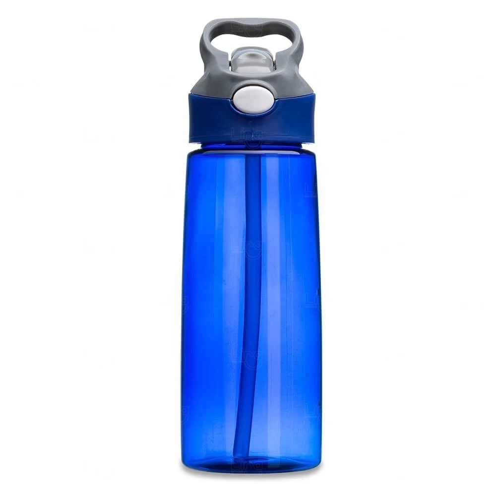 Squeeze Plástica Personalizada 650ml com Botão Acionador 