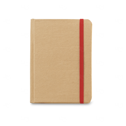Moleskine Reciclado com Elástico Personalizado - 14 x 10 cm Vermelho