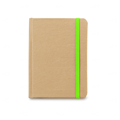 Moleskine Reciclado com Elástico Personalizado - 14 x 10 cm Verde Claro