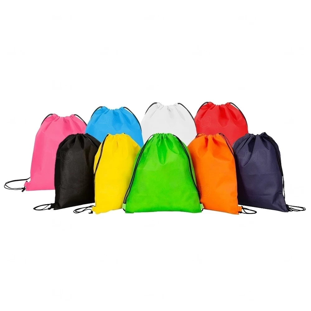 Mochila Saco em TNT com Alças Personalizada - 38 x 33 cm 