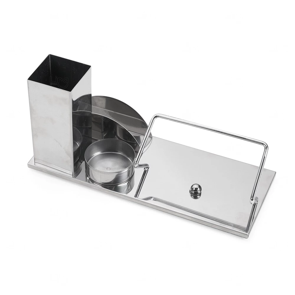 Kit Escritório Inox 4 em 1 Personalizado Inox