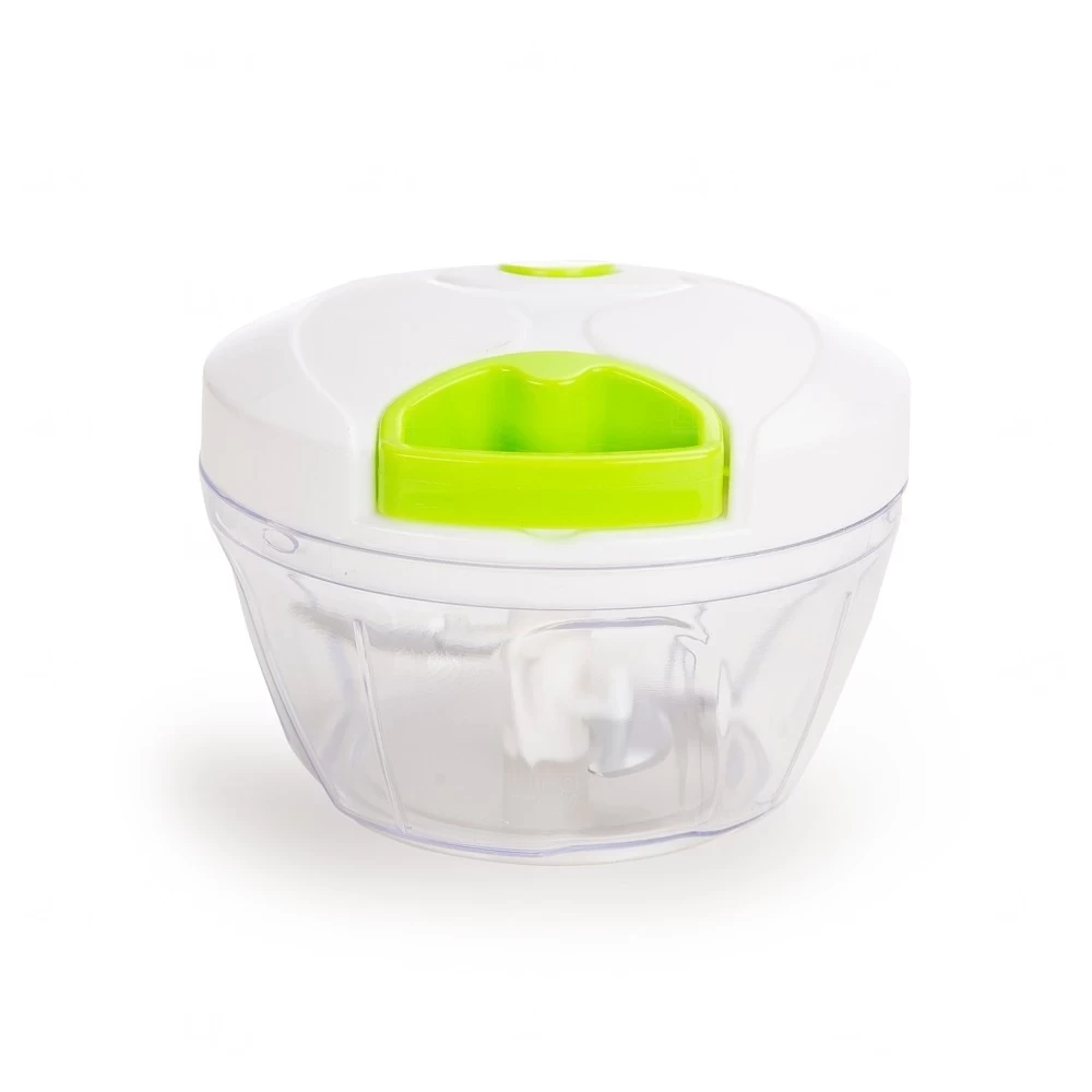 Mini Processador de Alimentos Manual Personalizado Verde e Branco