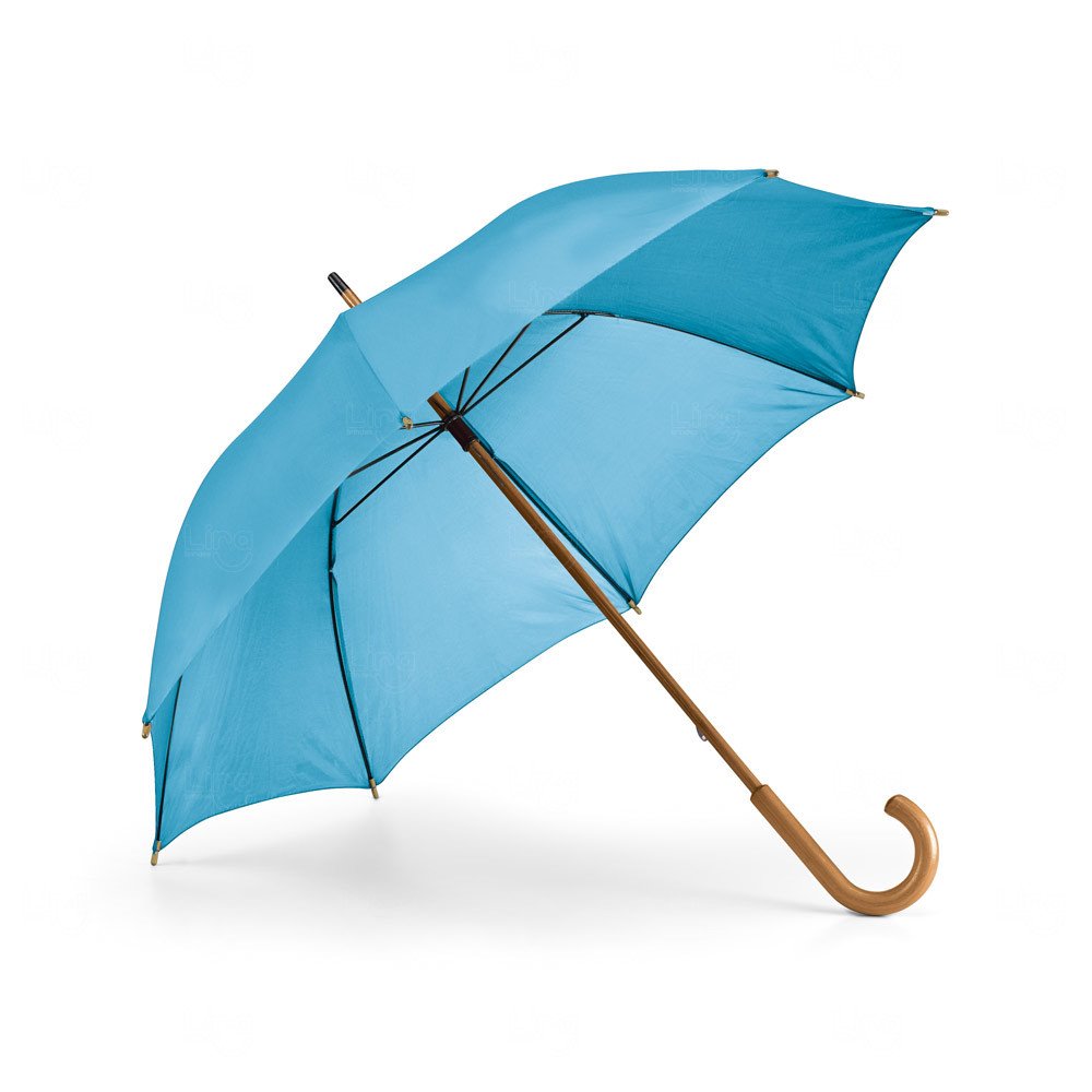 Guarda-Chuva com Pega em Madeira Manual Personalizado 