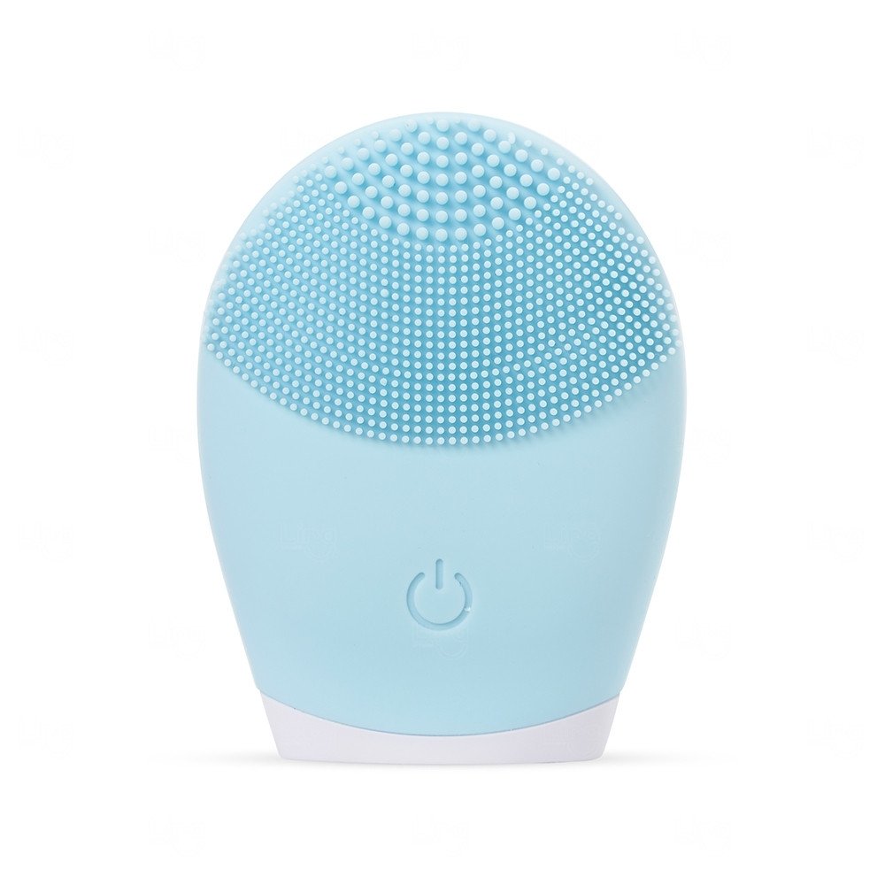 Massageador e Limpador Facial Elétrico Personalizado Azul Claro