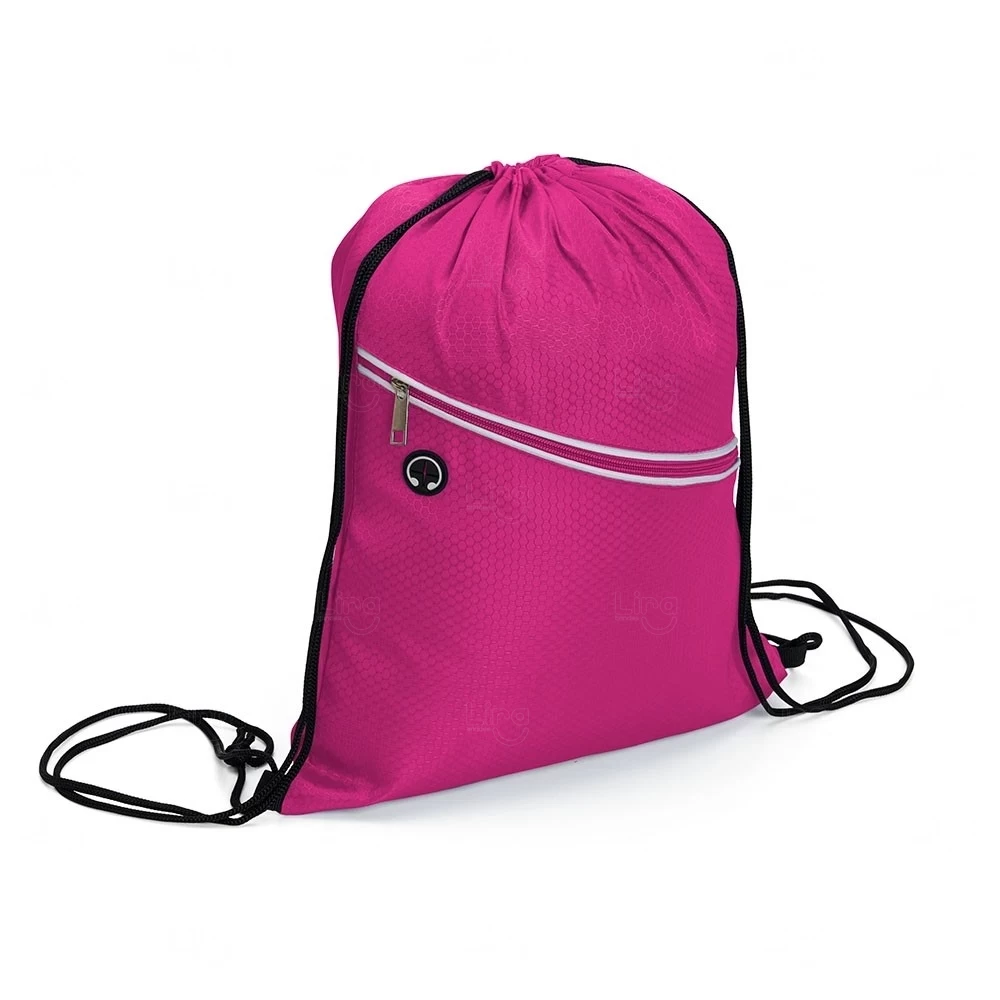 Mochila Saco com Entrada para Fones Personalizada 