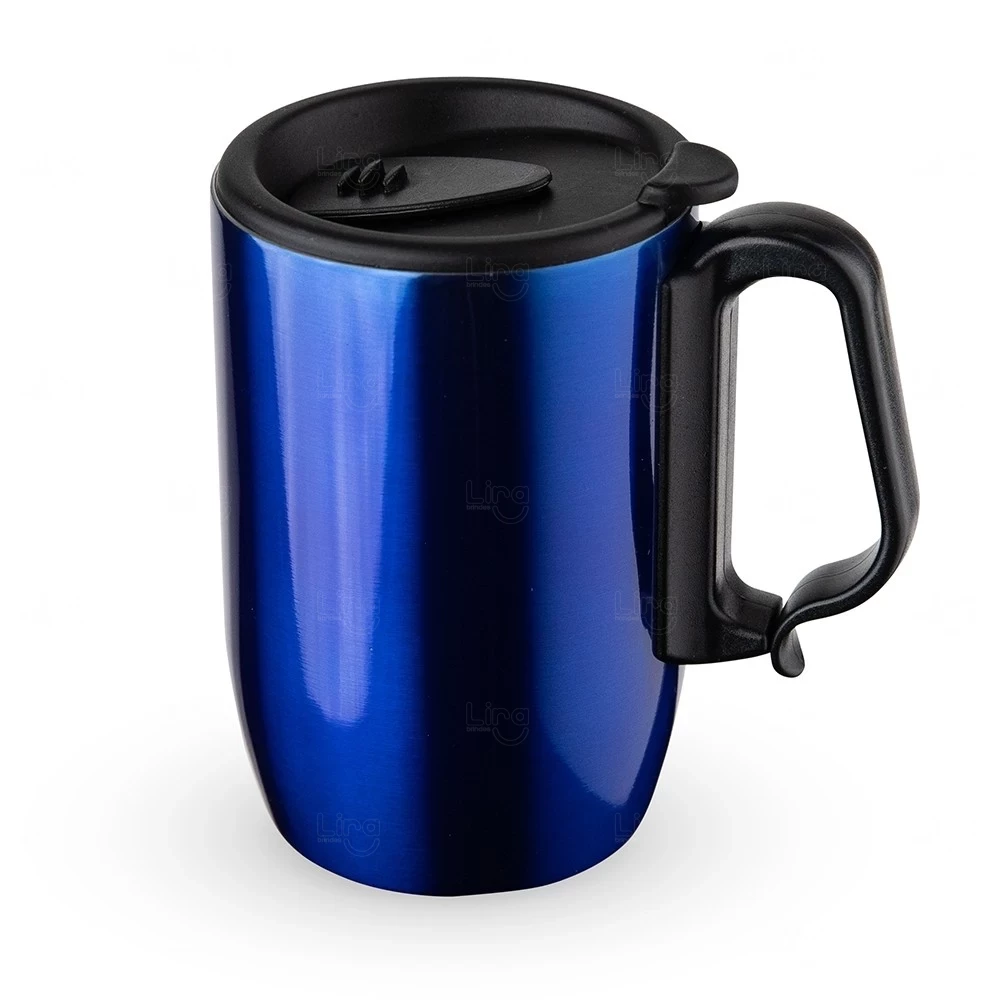 Caneca Isotérmica Inox 350ml com Tampa Personalizada 