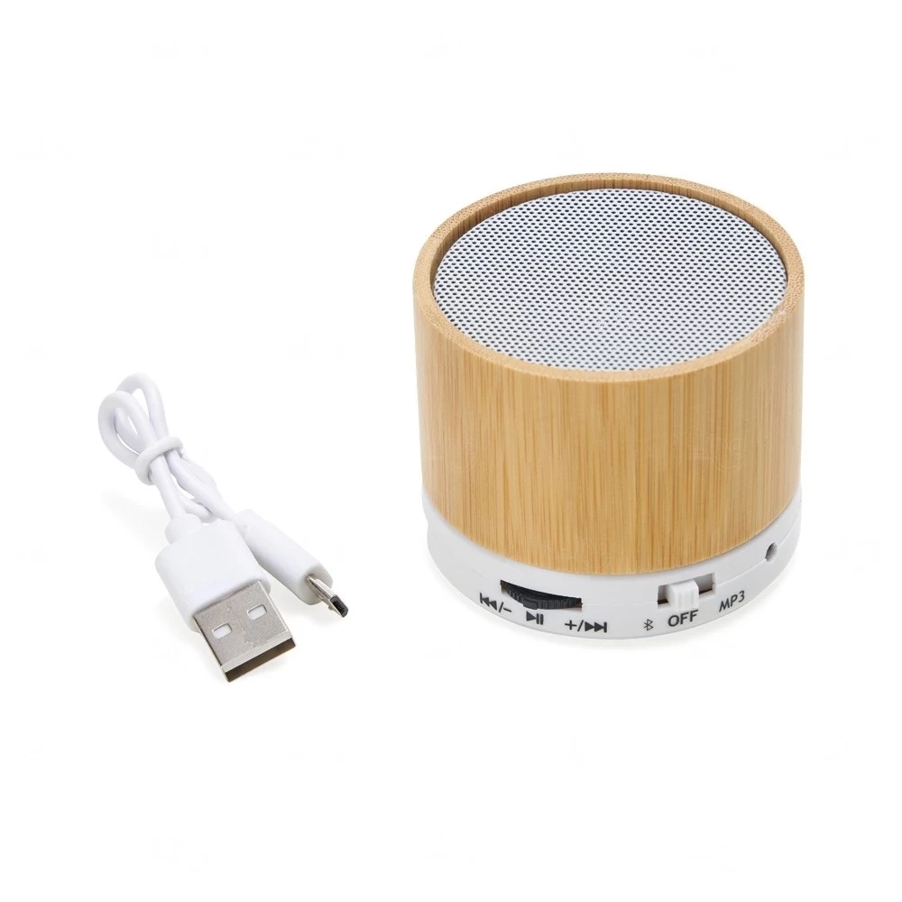 Caixa de Som em Bambum Bluetooth Personalizada 
