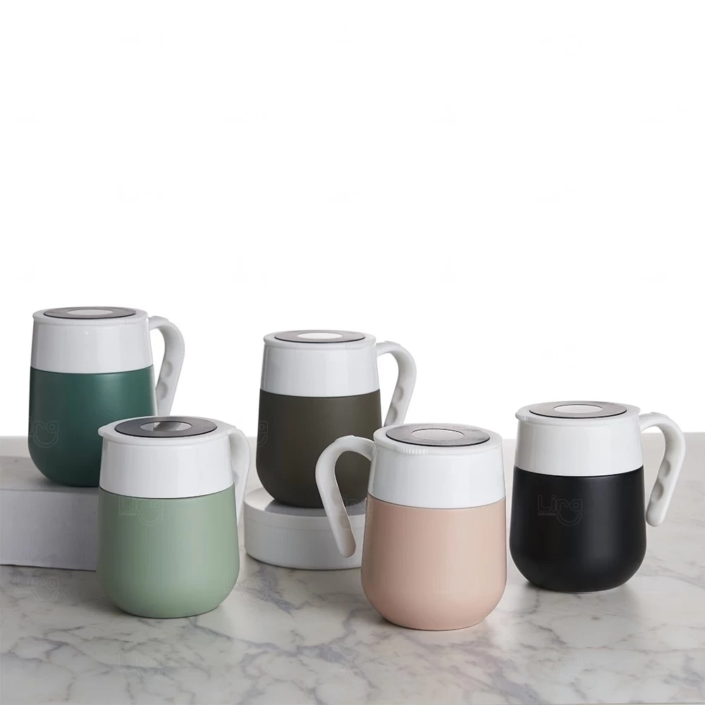 Caneca Térmica 500ml com Termômetro LED Personalizada 