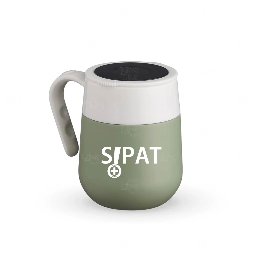 Caneca Térmica 500ml com Termômetro LED Personalizada 
