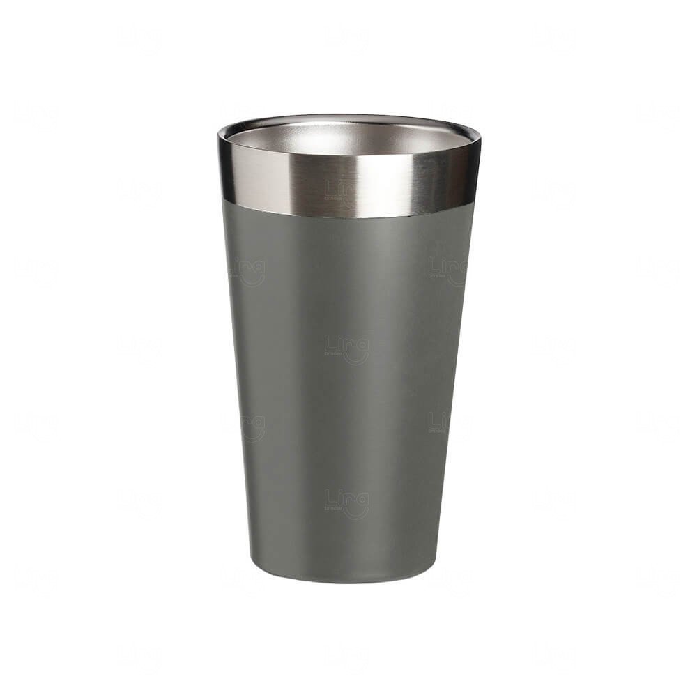 Copo Térmico Inox 500ml Personalizado Cinza