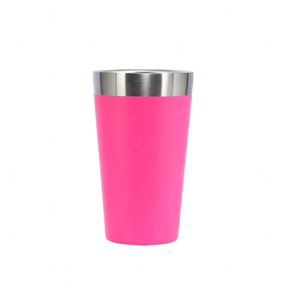 Copo Térmico Inox 500ml Personalizado Rosa