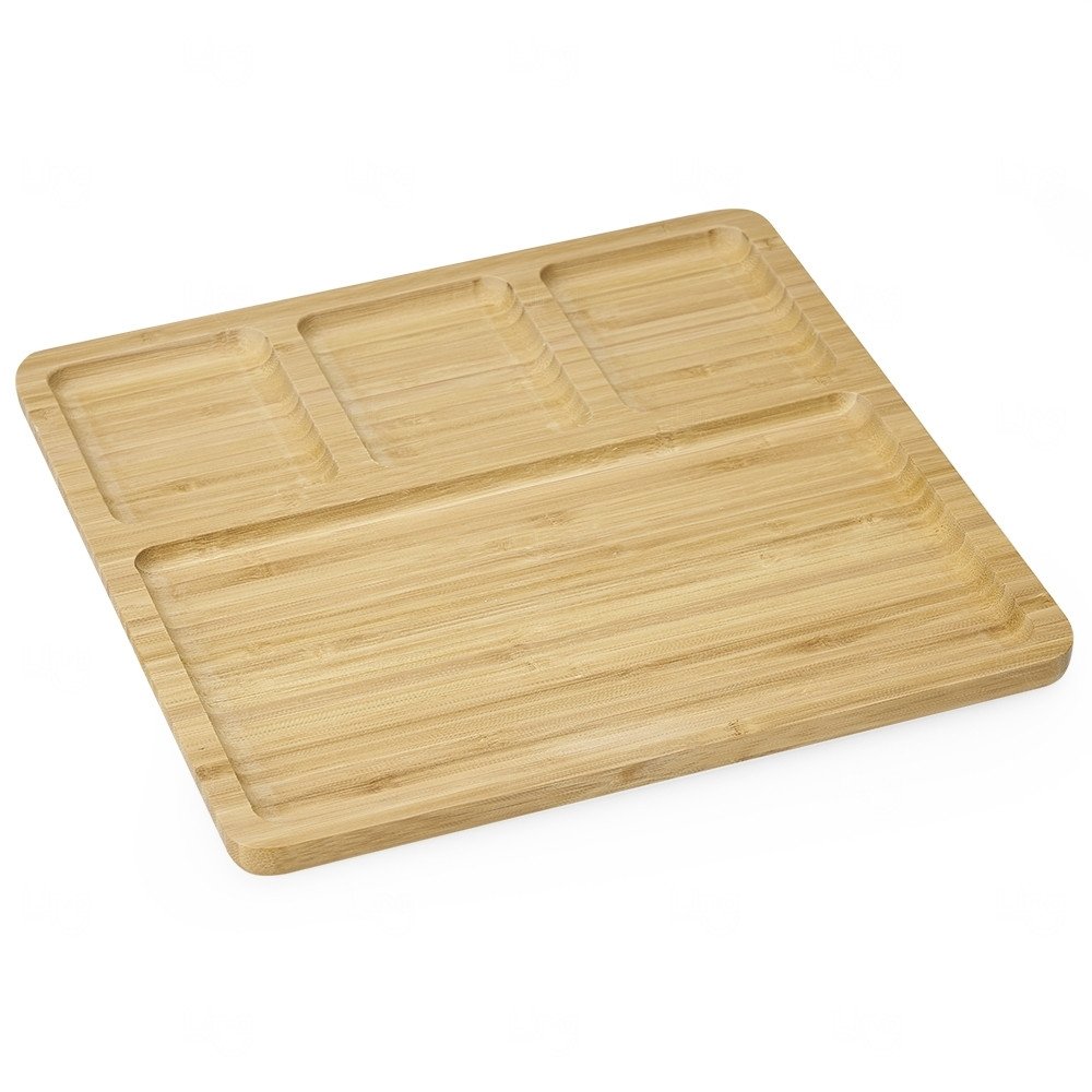Petisqueira Quadrada em Bambu 28x28cm Personalizada 