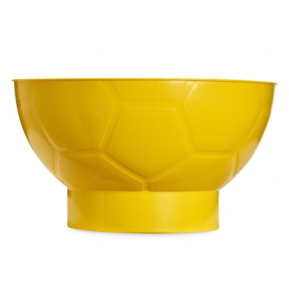 Petisqueira Plástica Futebol Personalizada Amarelo
