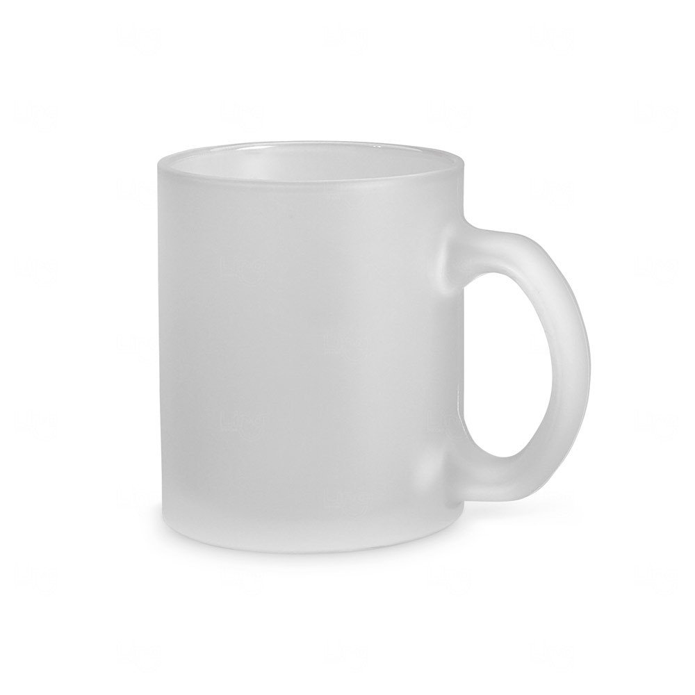 Caneca de Vidro Fosco 340ml Personalizada 