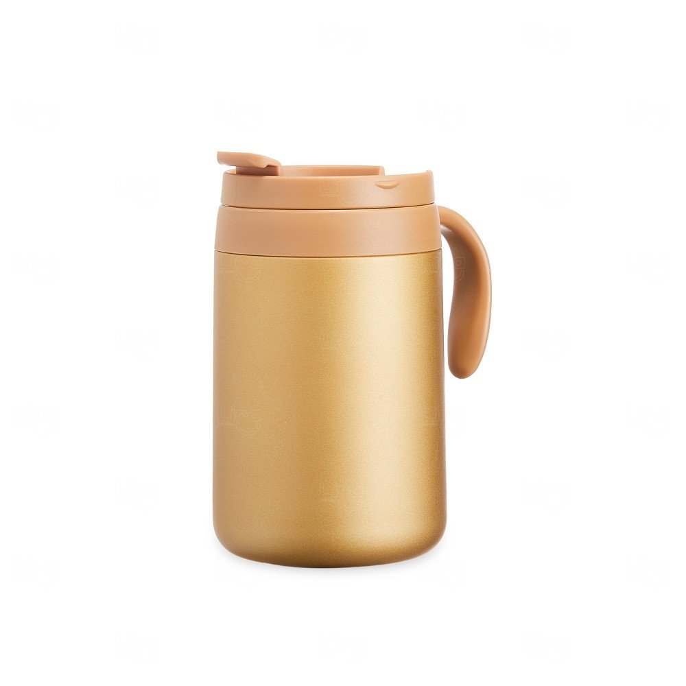Caneca Térmica Inox 500ml Personalizada Dourado