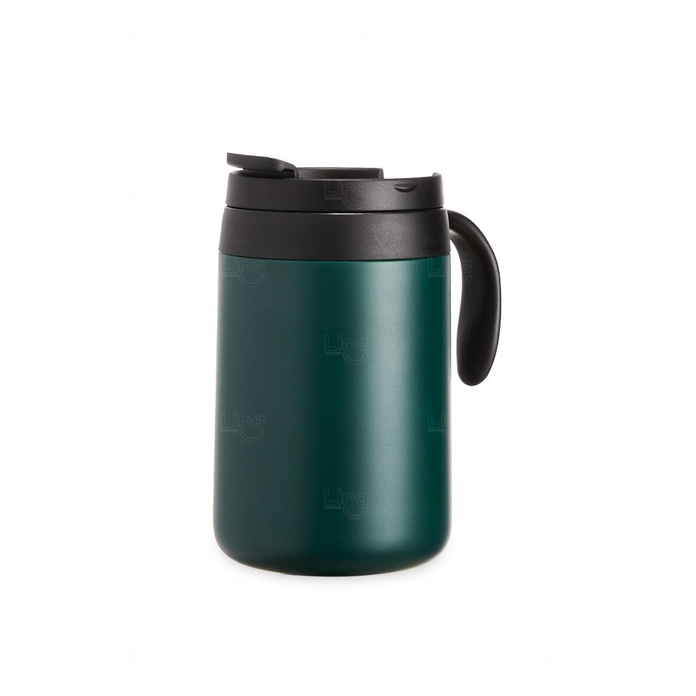 Caneca Térmica Inox 500ml Personalizada Verde Escuro