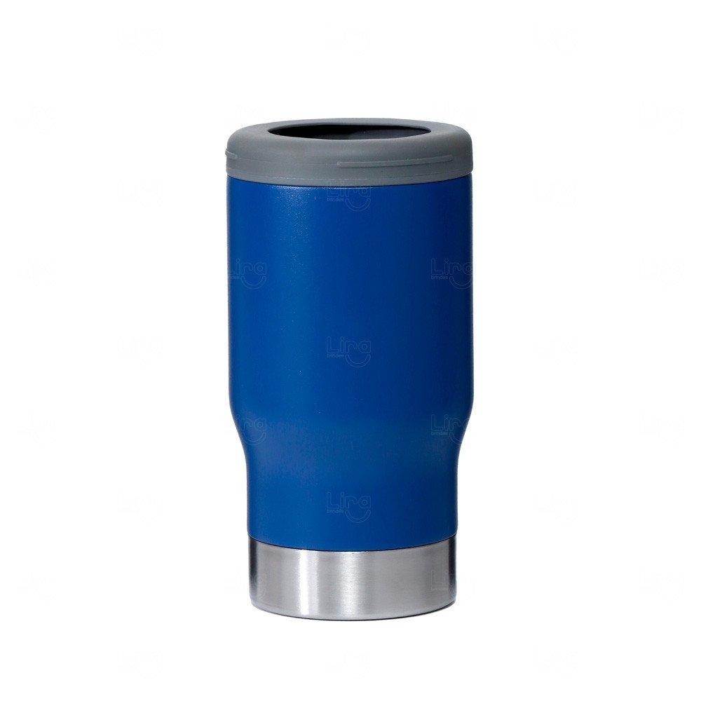 Copo Térmico Multiuso 380ml com Abridor Personalizado Azul