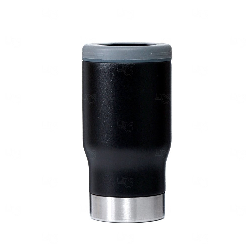 Copo Térmico Multiuso 380ml com Abridor Personalizado Preto