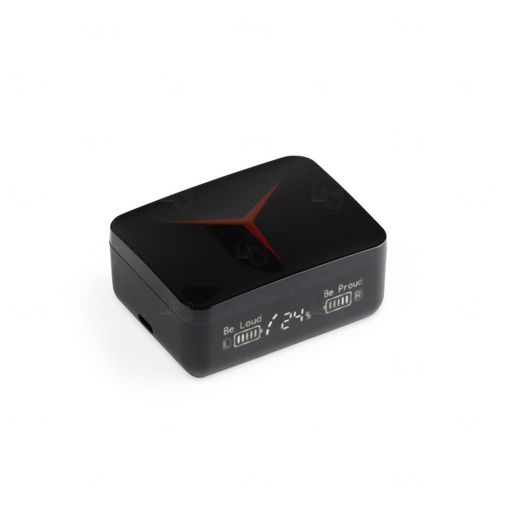 Fone de Ouvido Bluetooth Com Case e Power Bank Emergencial 