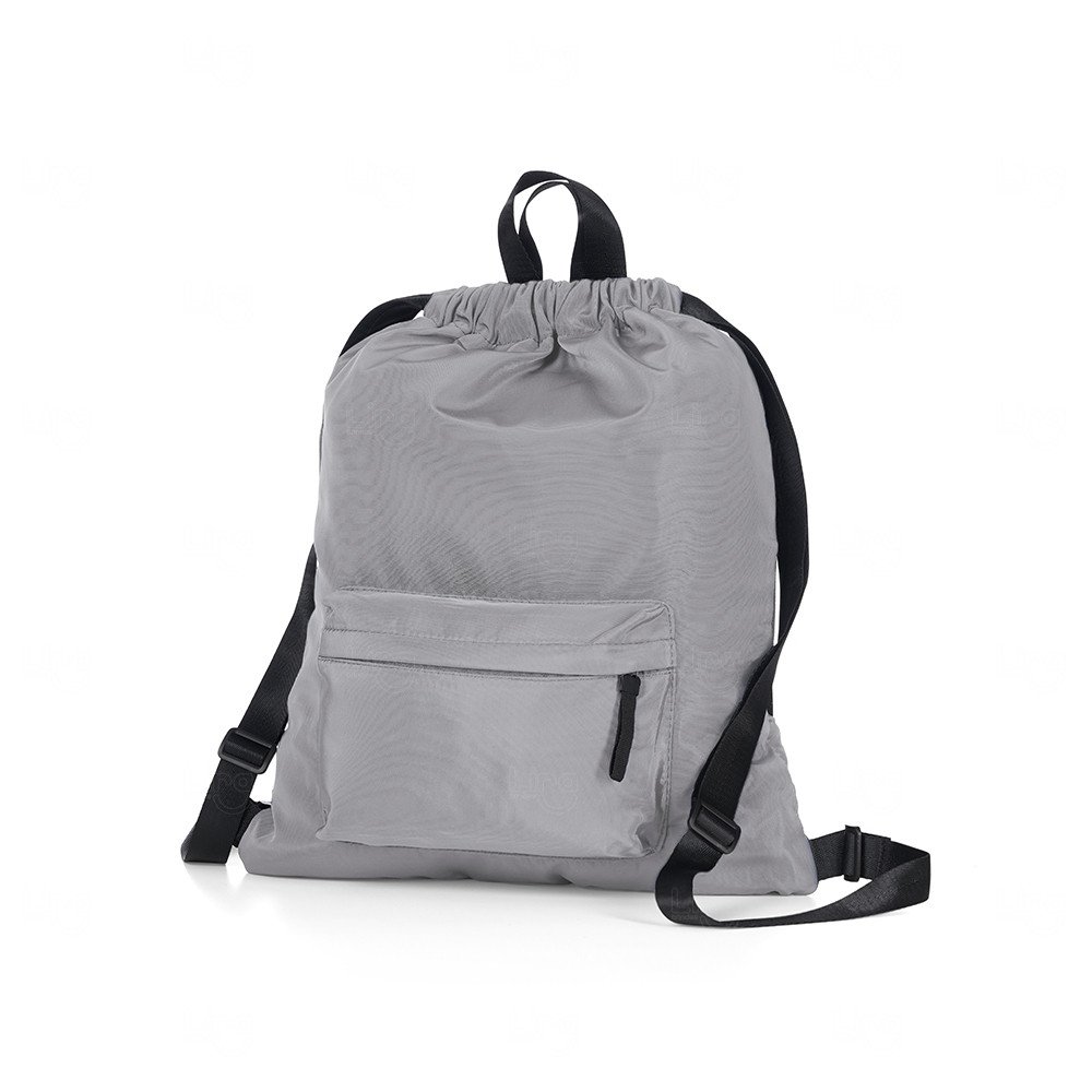 Sacochila com Bolso e Zíper Personalizada - 44 x 37 cm 