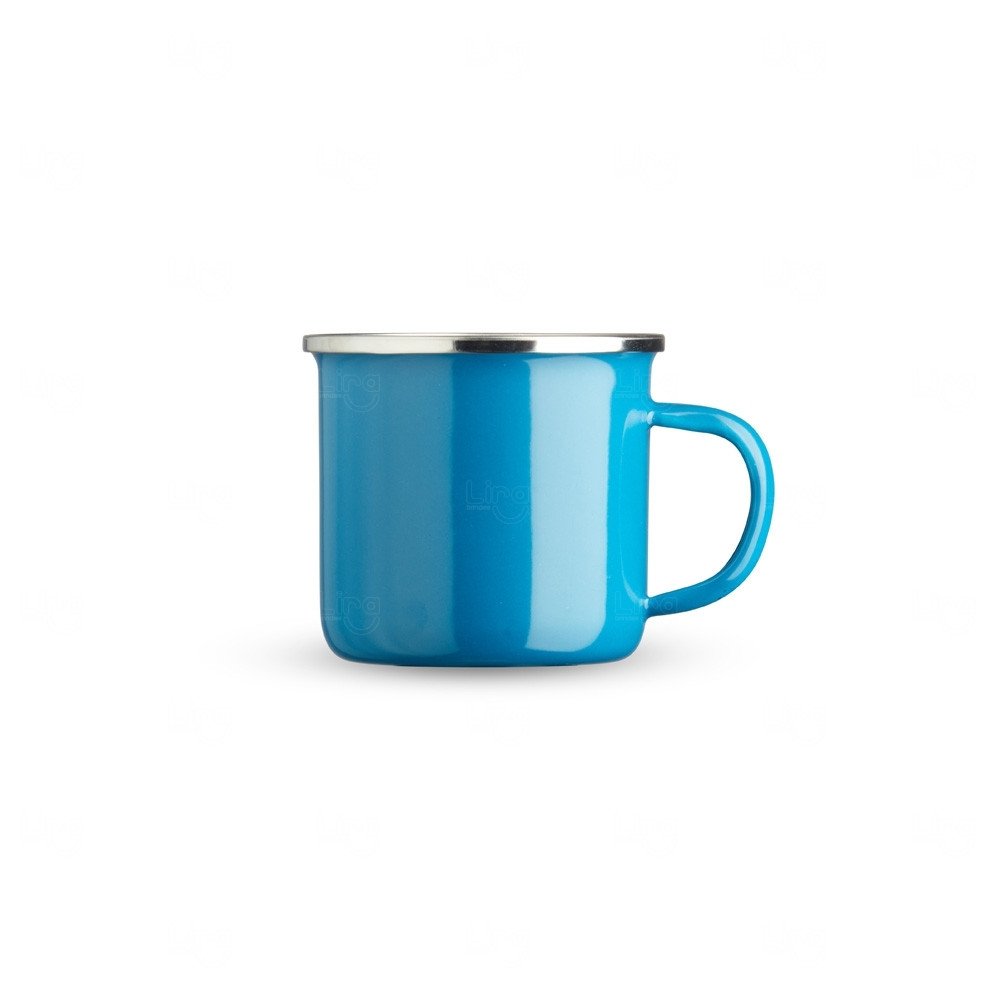 Caneca Inox Esmaltada 370ml Personalizada 