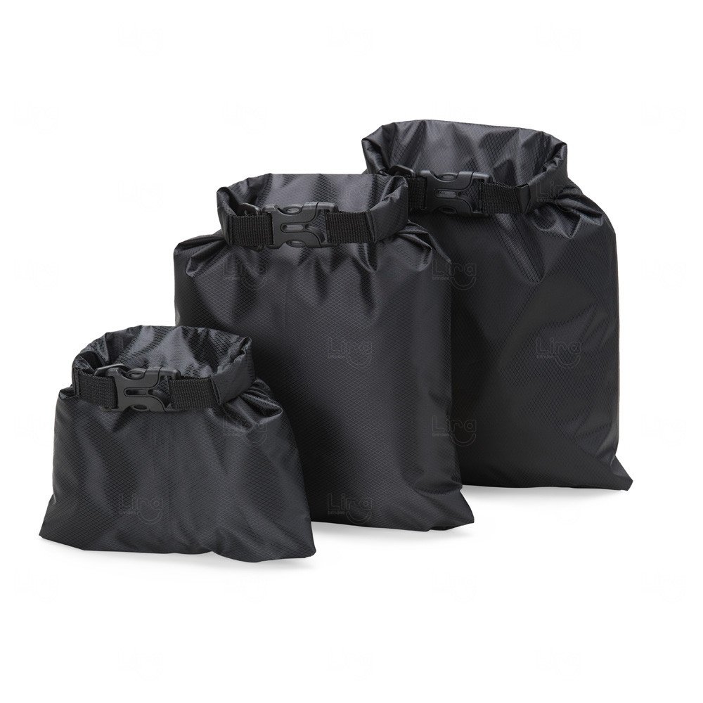 Kit Saco Impermeável Personalizado - 3 Peças 