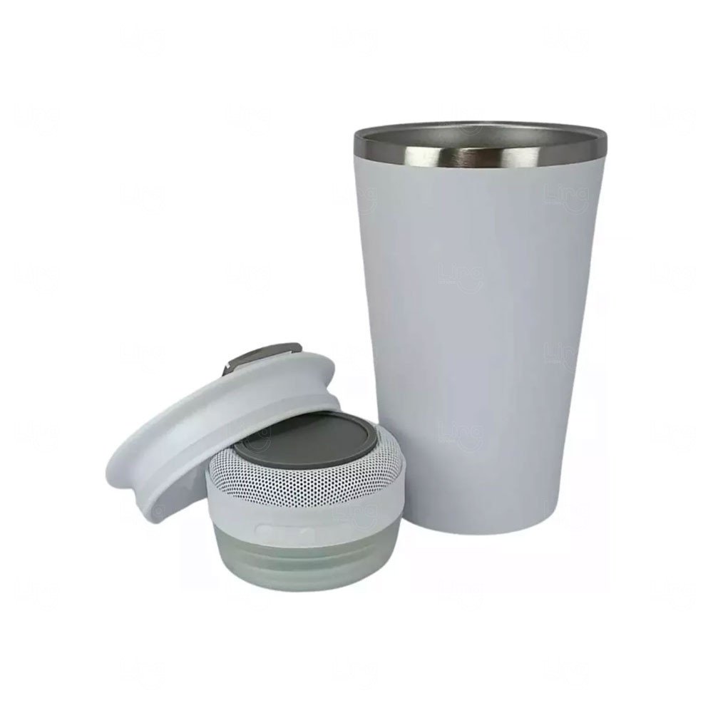 Copo Térmico com Caixa de Som 400ml Personalizado 