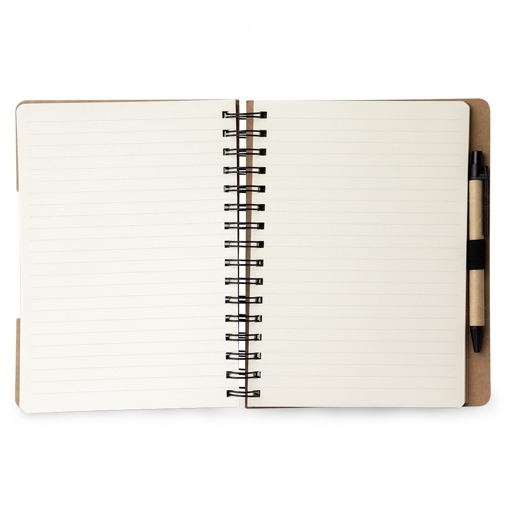Caderno Ecológico com Adesivos e Caneta Personalizado - 21x18 cm 