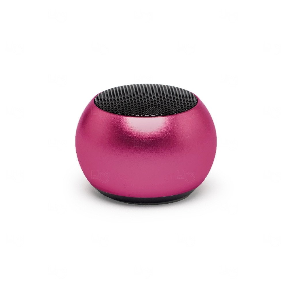 Caixa de Som Inox Personalizada - 3,5 x 4,9 cm Rosa Pink