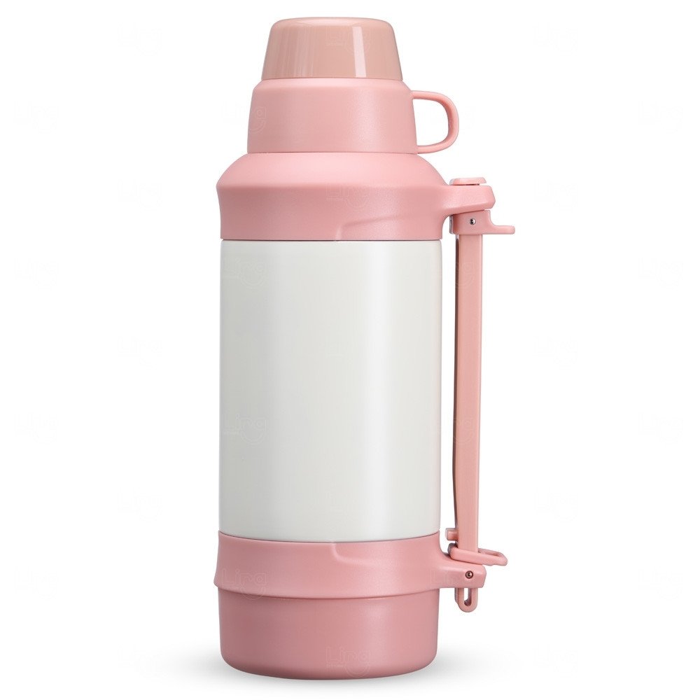Garrafa Térmica Inox 1,25L para Café Personalizada Rosa