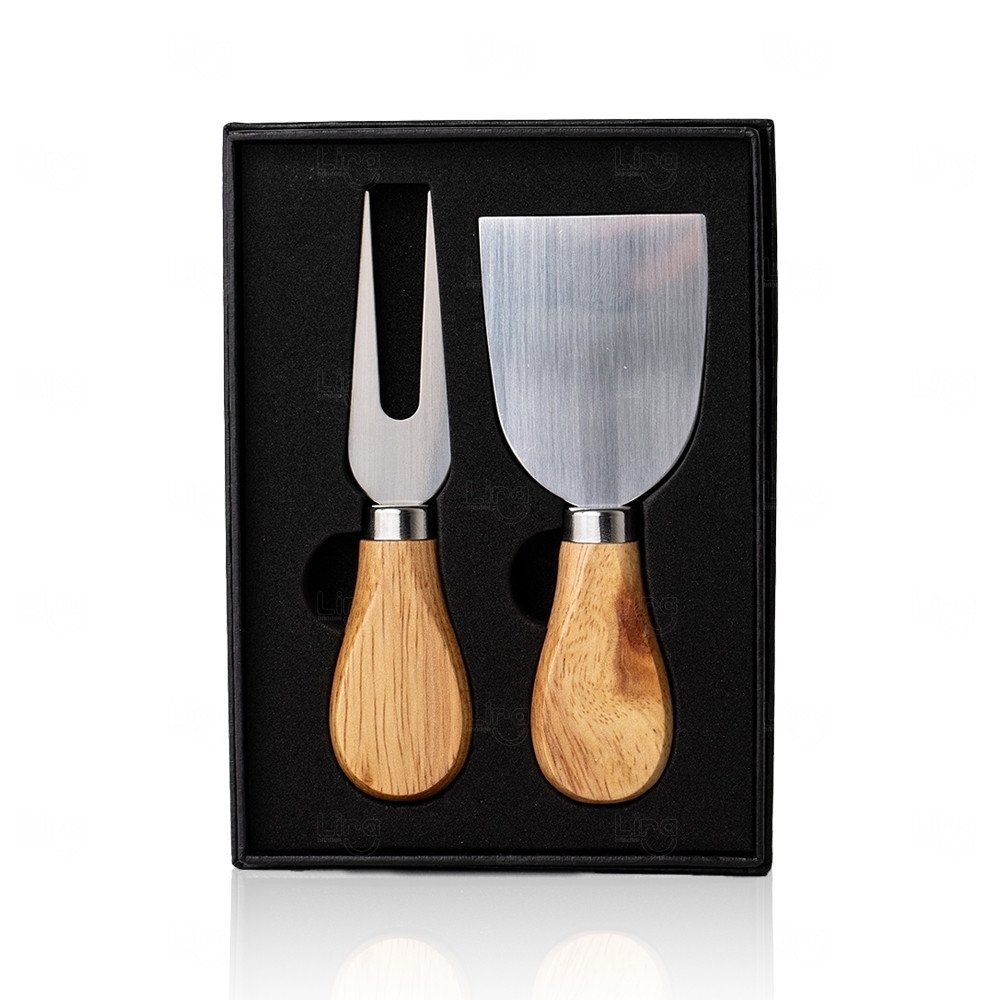 Kit Queijo 2 Peças em Estojo Personalizado 