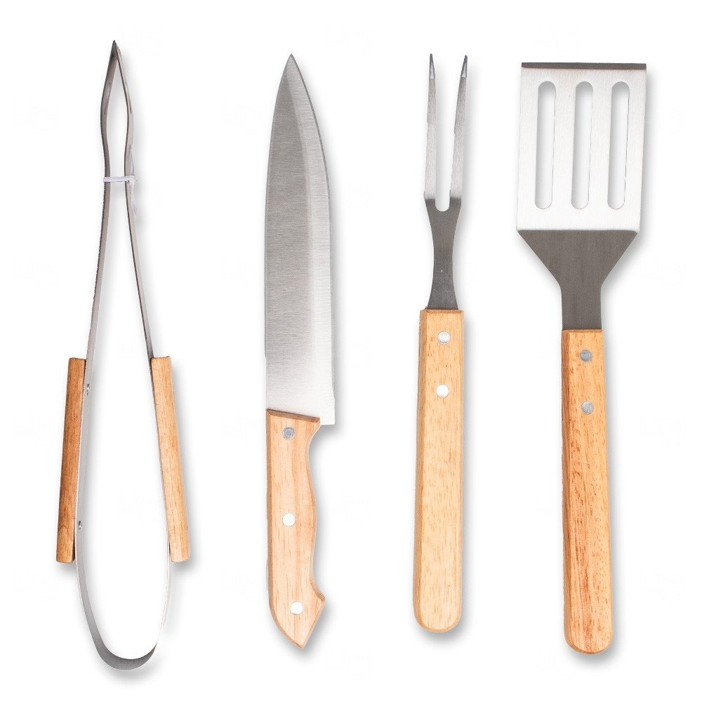 Kit Churrasco Personalizado 4 Peças com Estojo 
