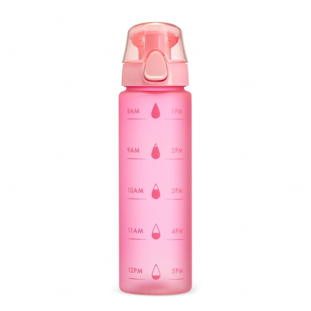 Squeeze Plástico 700ml com Marcador de Horário Personalizado 