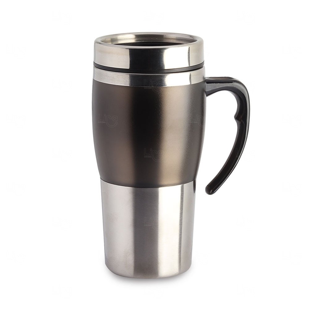 Caneca Inox e Acrílico 450ml Personalizada 