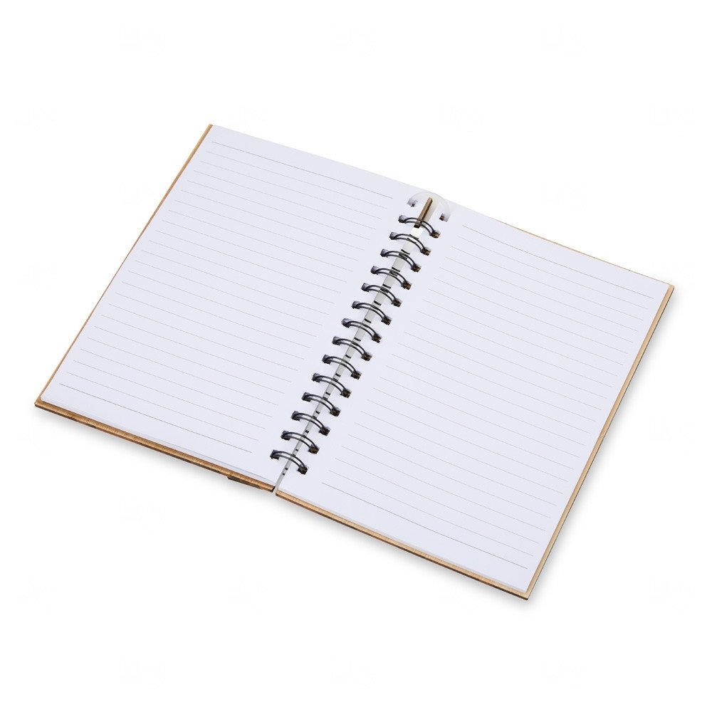 Caderno de Bambu com Régua Personalizado - 21x15cm 