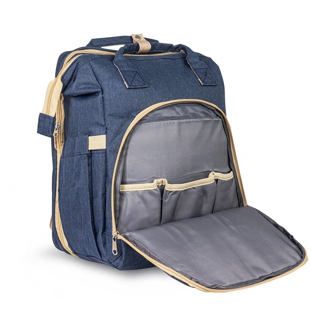 Mochila 3 em 1 com Mini Berço e Bolsos Térmicos Personalizada 