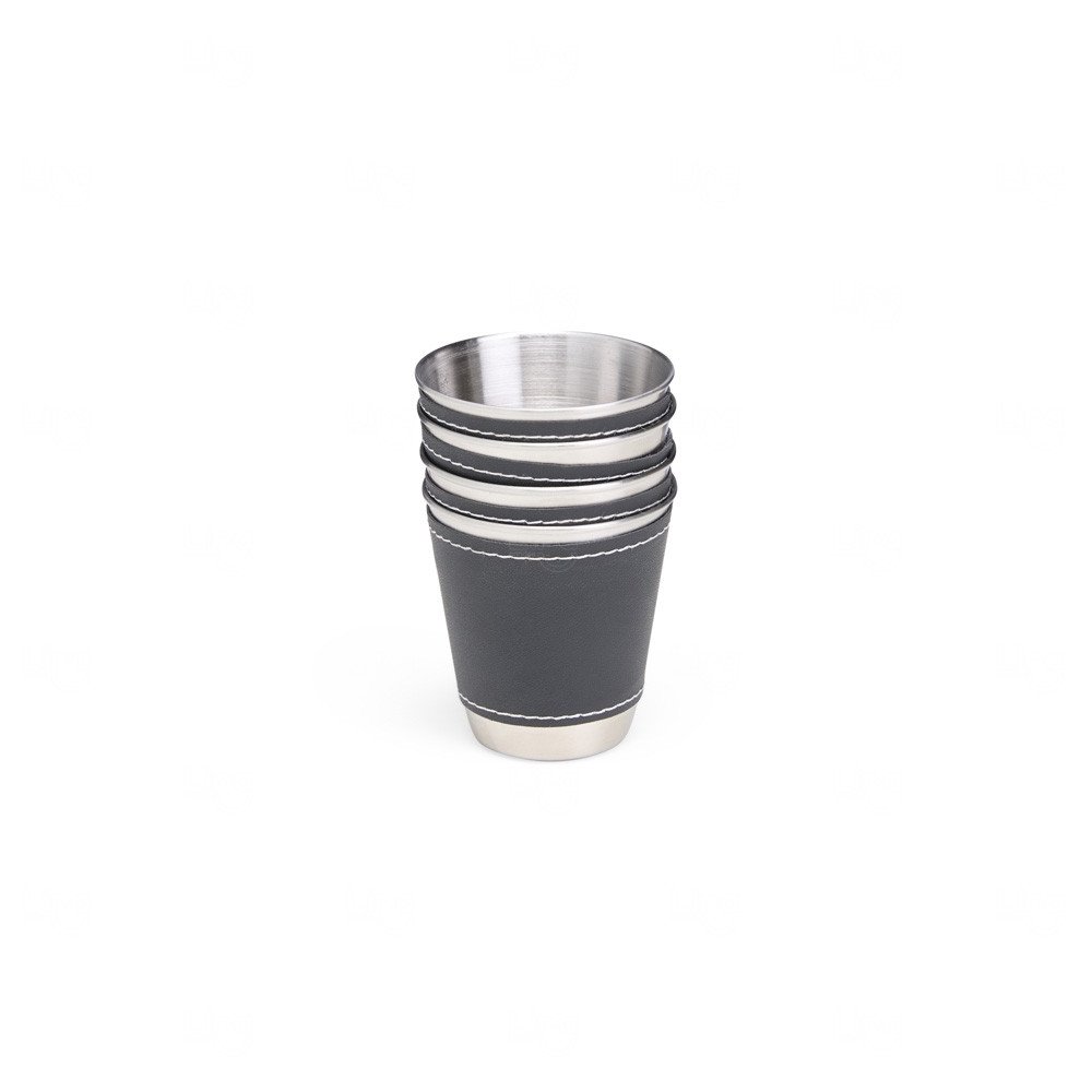 Kit Copos Inox 50ml com Case Personalizado - 4 peças 