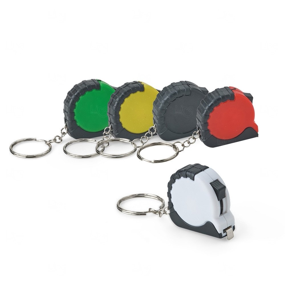 Chaveiro Trena 1 Metro em Plástico Personalizado 