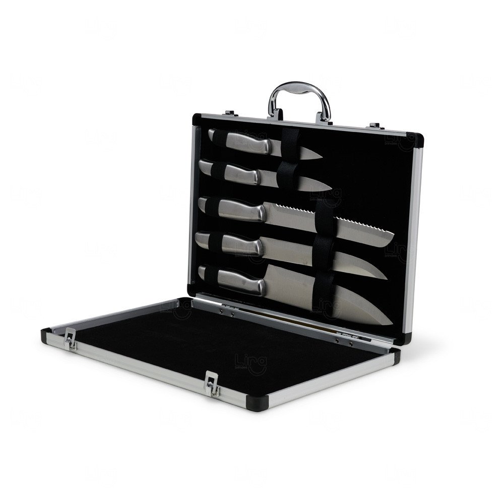 Kit Facas Inox Personalizado - 5 Pçs 