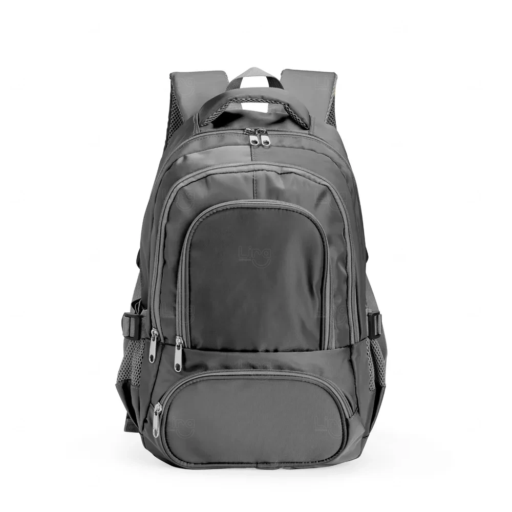 Mochila em Poliéster 17L Impermeável Personalizada Cinza