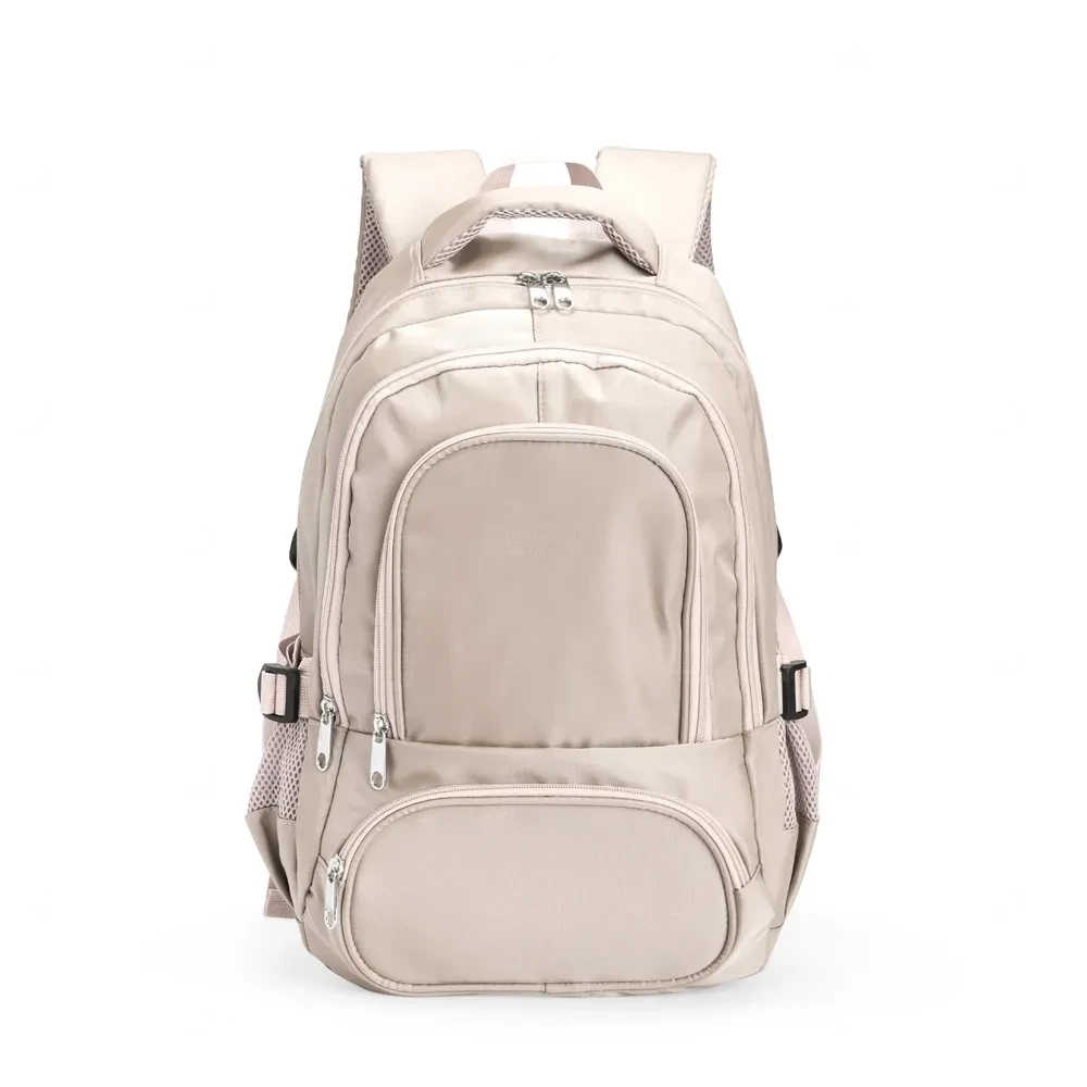 Mochila em Poliéster 17L Impermeável Personalizada Creme