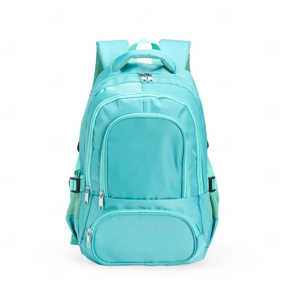 Mochila em Poliéster 17L Impermeável Personalizada Verde Água