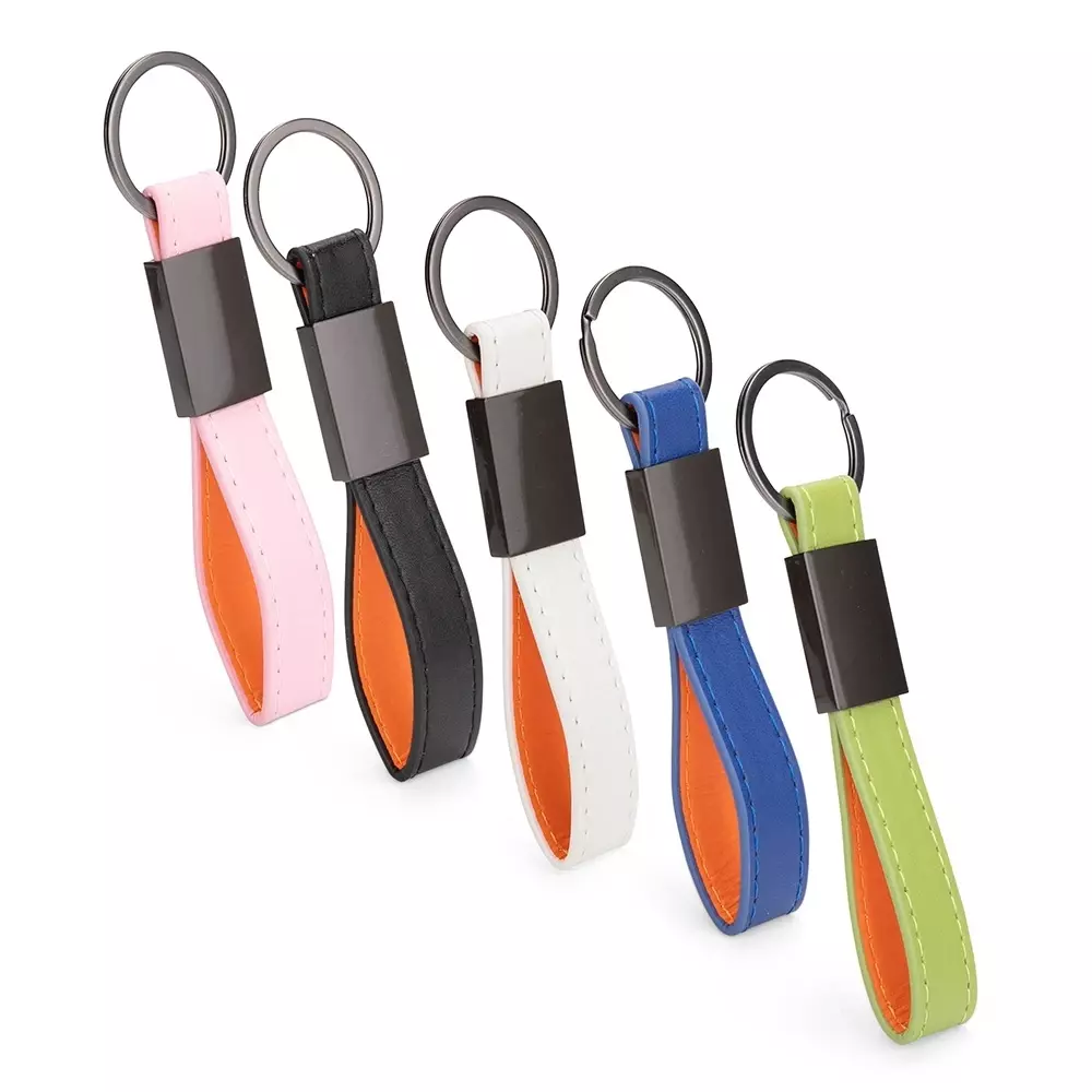 Chaveiro de Couro Sintético e Metal Personalizado 