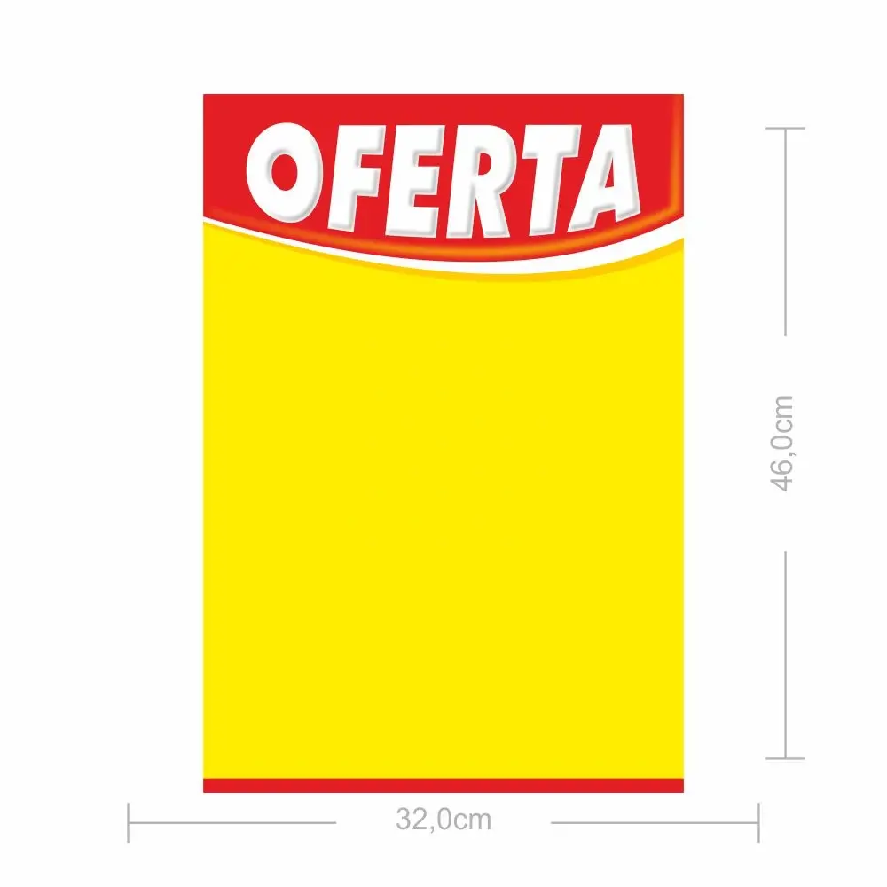Cartaz Oferta Preço G - 46x32cm - 100 unidades 