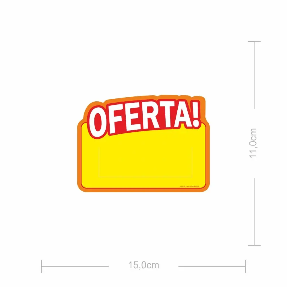 Cartaz com Corte para Gôndola 15x11cm - 100 Unidades 